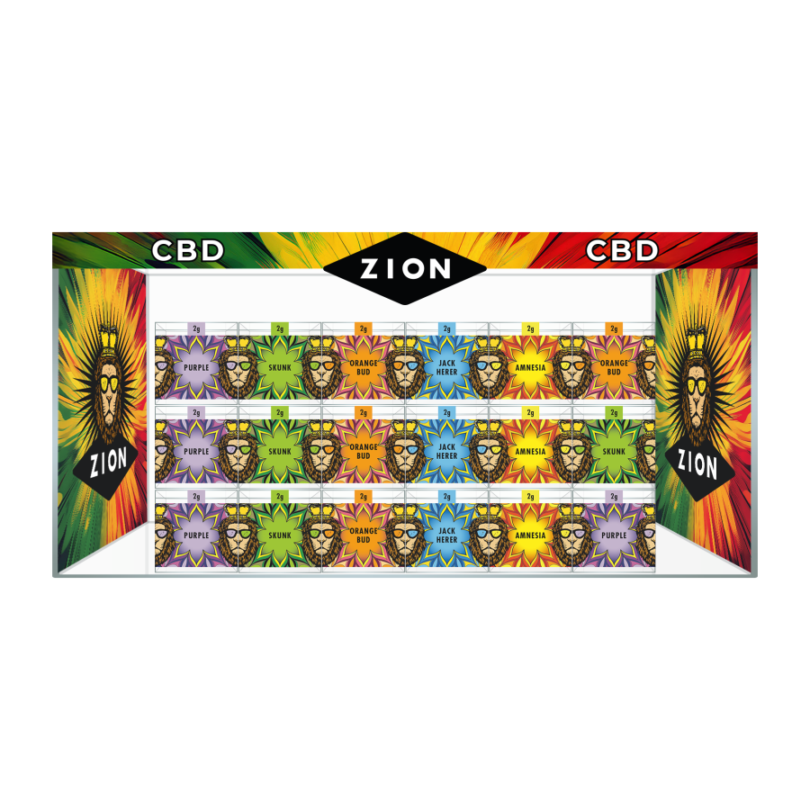 Présentoir Zion (40x Fleurs Cubes 2g)