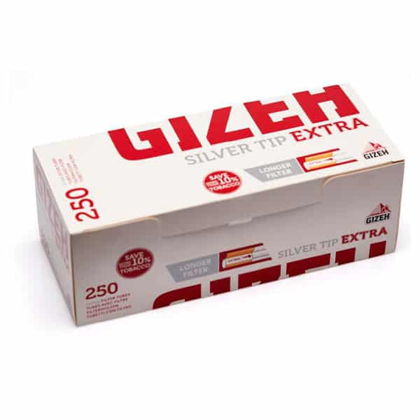 250 Tubes Gizeh Silver Tip Extra (Filtres Papier)