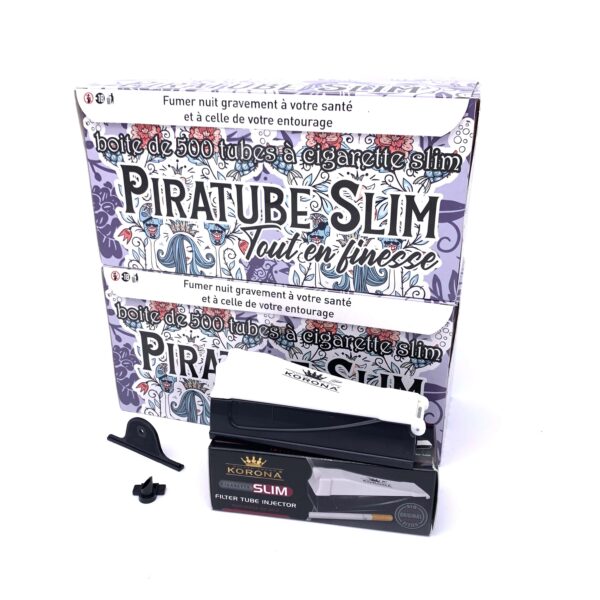 1000 Tubes Slim Piratube (6.5mm) + Tubeuse Korona Slim