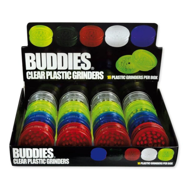 Grinder Acrylique 60mm Buddies (présentoir de 16)